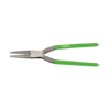Freund round nose pliers with green plastic coated handles