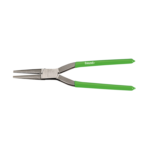 Freund Round Nose Pliers With Green Plastic Coated Handles