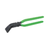 Freund seaming pliers, 45 degrees with green plastic coated handle