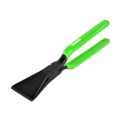Freund tinsmith seaming pliers, lap joint, straight, with green pvc coated handle