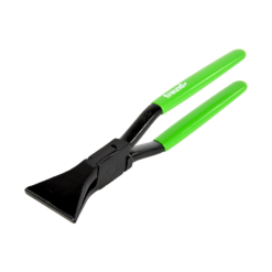 Freund box joint seaming pliers, straight, with green plastic coated handle