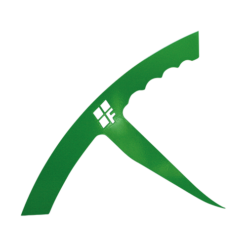 Green curved slater's anvil