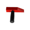 Stubai seaming hammer with red hammer head and black steel handle with rubber grip