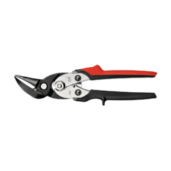 Freund compound action snips with red and black handle