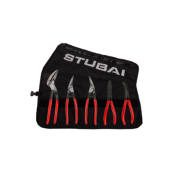 Stubai mikro snip and plier set, with red pvc, in rollup bag.