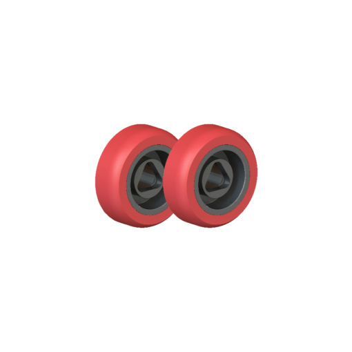 Buschmann Red Replacement Poly Wheels, Set Of 2
