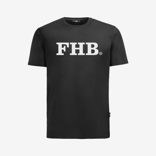Black Fhb T-Shirt With White Fhb Logo