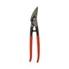 Stubai combination tin snips, left, with red plastic coated handle