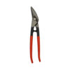 Stubai combination tin snips, right, with red plastic coated handle