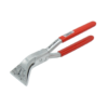Stubai aluminium seaming pliers, 45°, with lap joint and red pvc coated handles