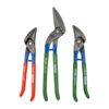 Freund pelican and combination tin snip set with pelican and combination tin snips, plastic coated handles