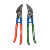 Freund combination tin snips set with left and right snips, plastic coated handles