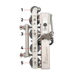 Black replacement wheels for buschmann double falz seamer