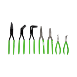 Freund seaming pliers set with lap joint seaming pliers, round nose pliers, flat nose pliers and mini seaming pliers