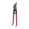 Freund HSS combination tin snip, left, with purple pvc covered handles