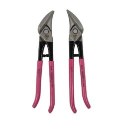 Freund HSS combination tin snip set, left and right, with purple pvc covered handles