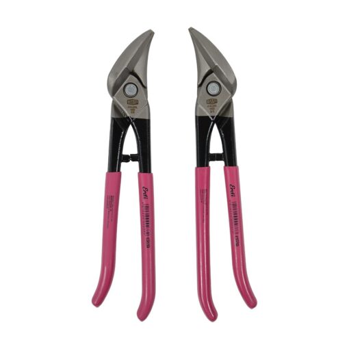 Freund Hss Combination Tin Snip Set, Left And Right, With Purple Pvc Covered Handles