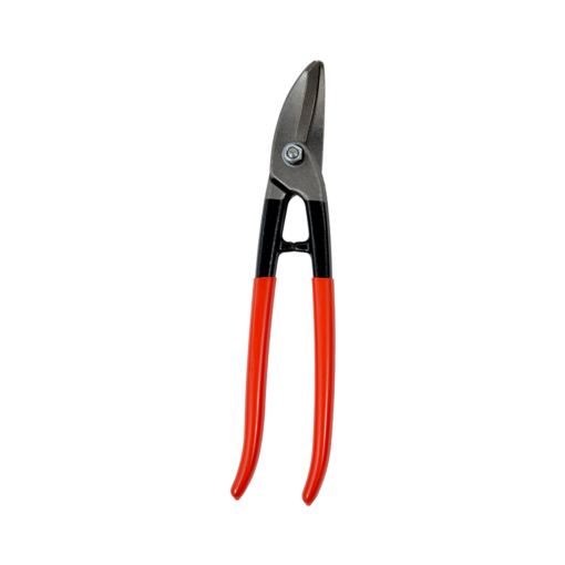 Stubai Curved Circle Snips, Left Cutting Version, With Red Pvc Handle