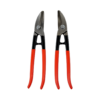 Stubai curved circle snips, set of two, with red pvc coated handles