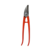 Stubai curved circle snips, left cutting version, with red lacquered handle