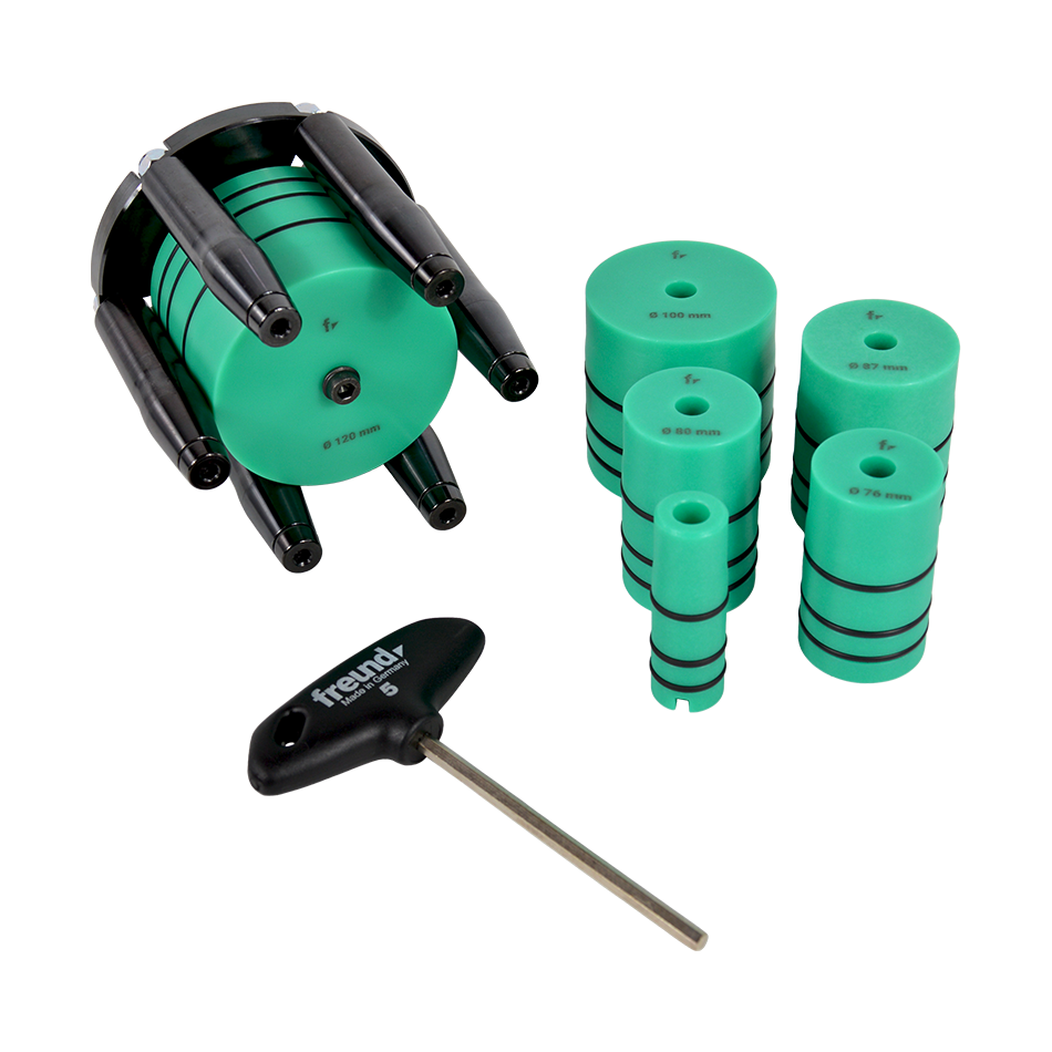 Freund Pipe Expander With Six Green Attachments