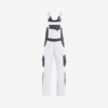 White and anthracite overalls with pockets