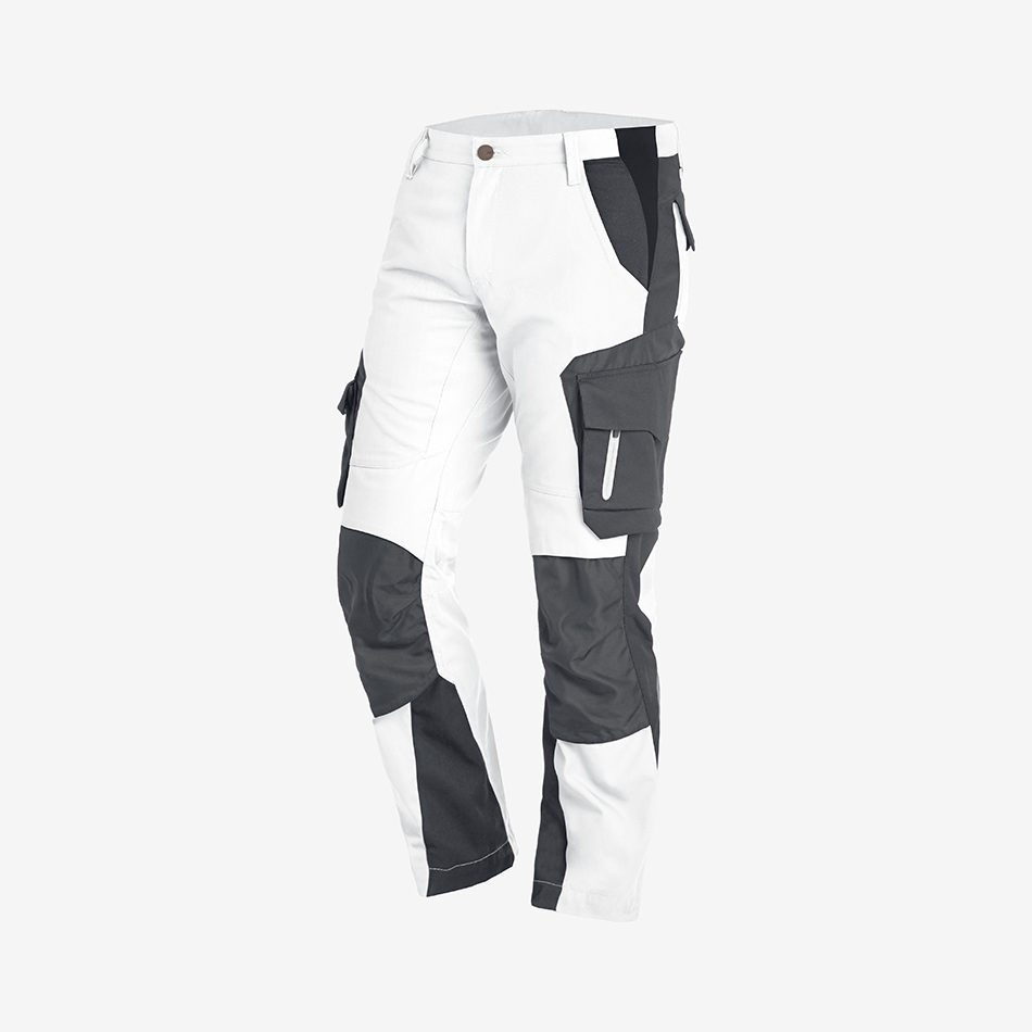 White And Anthracite Work Pants