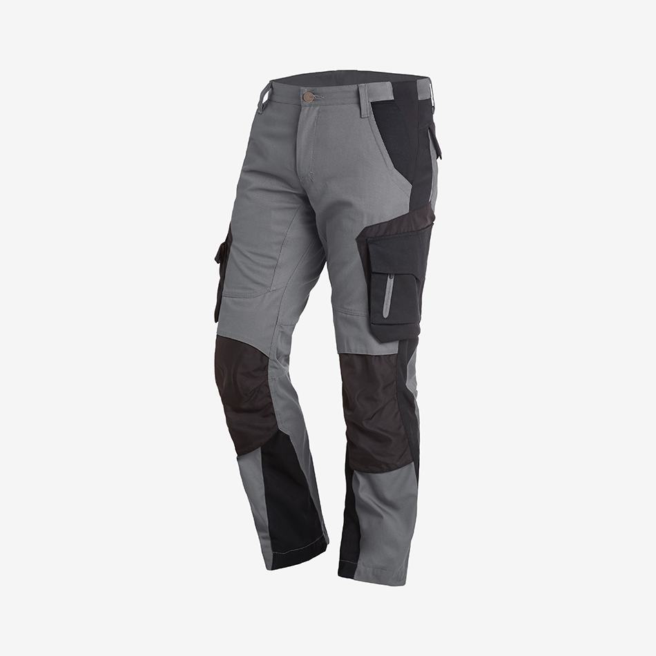 Grey And Black Work Trousers