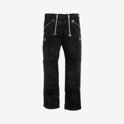 Black FHB guild trousers with two zippers in the front