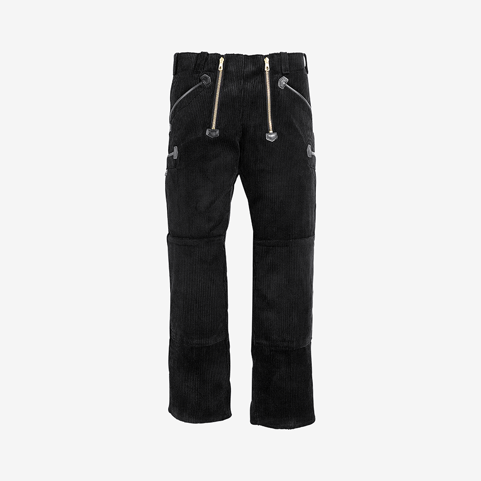 Black Fhb Guild Trousers With Two Zippers In The Front