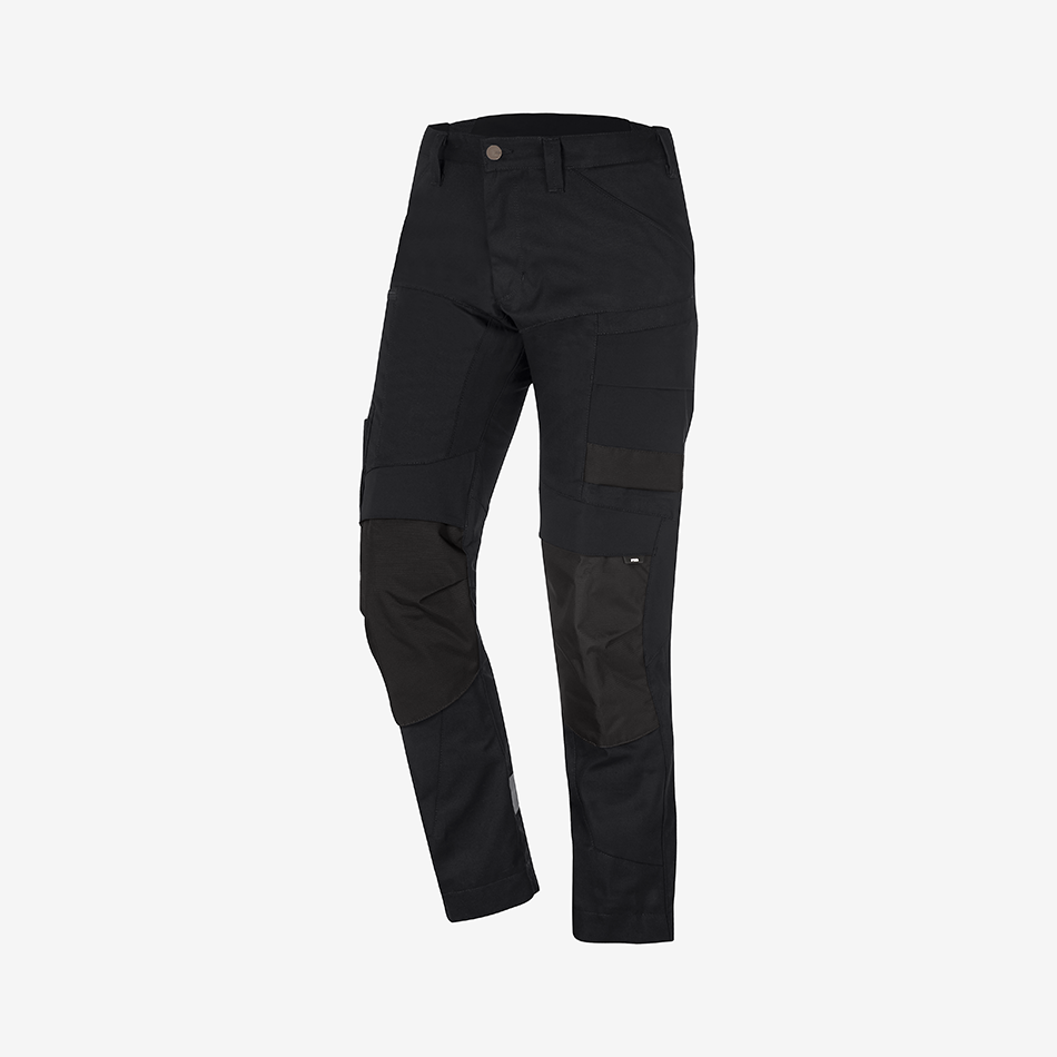 Black Work Trousers With Multiple Pockets