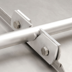 Kling snow retention clamp, aluminium, with V2A screws