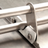 Kling double tube snow retention clamp, stainless steel, with V2A screws