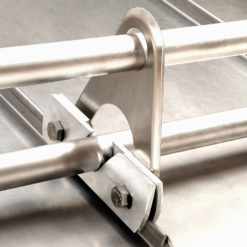 Kling double tube add on element, triangular form, stainless steel