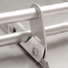 Kling double tube snow retention clamp, aluminium, with V2A screws