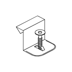 Drawing of the Bjarnes stainless steel fixed clips with screw