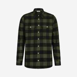 Green And Black Checkered Flannel Shirt