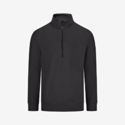 Anthracite zip-up sweatshirt with collar